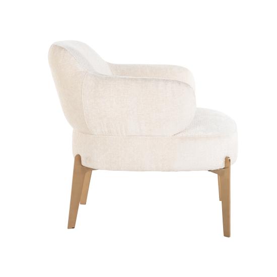 Venus white chenille - eleganter Sessel